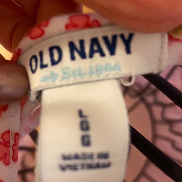 Old Navy Lg Coral print sleeveless boho top - Picture 5 of 6